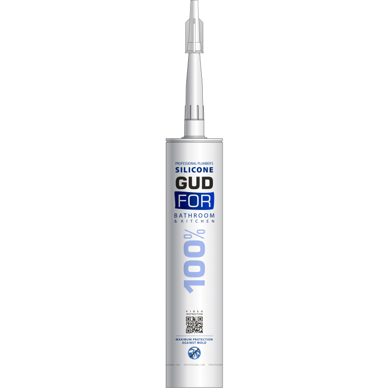 Силиконовый санитарный герметик, прозрачный GUDFOR 100%, 310 ml